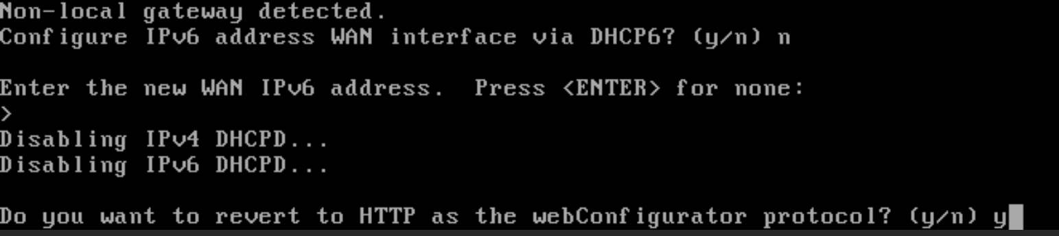 Questions DHCP6 et protocole de l'interface web