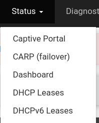 Liste des baux DHCP dans Status > DHCP Leases