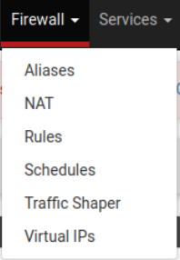 Menu Firewall > Rules